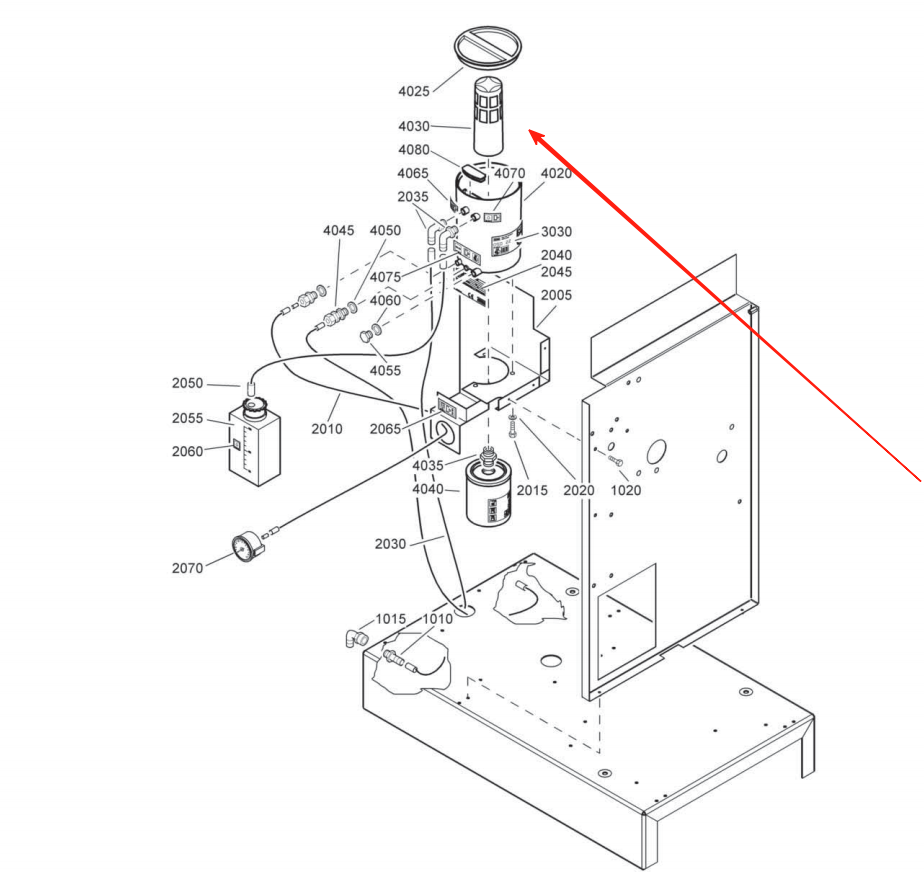 Atlas Copco 1613610500 = 1613610590 Oil Filter Architecture Diagram