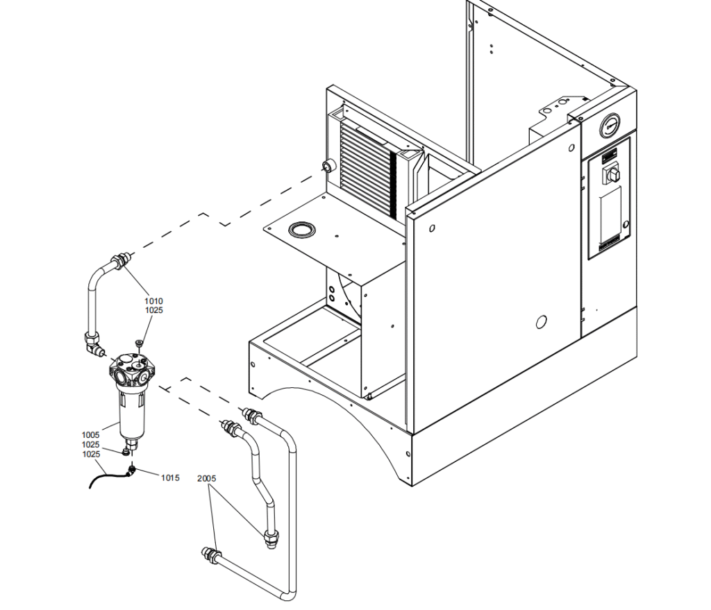 Atlas Copco 1613872000 Filter Element Architecture Diagram