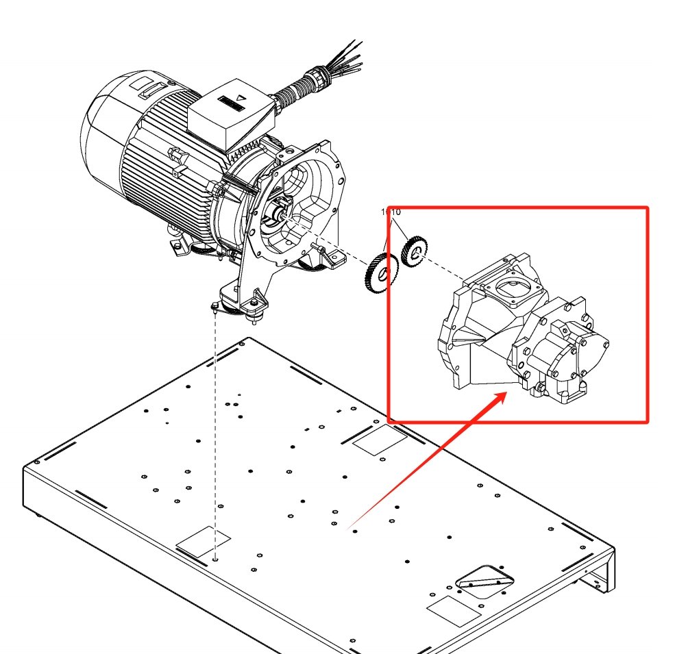 Atlas Copco 1616738280 Air end GA26+ PA 10 C80 Architecture Diagram