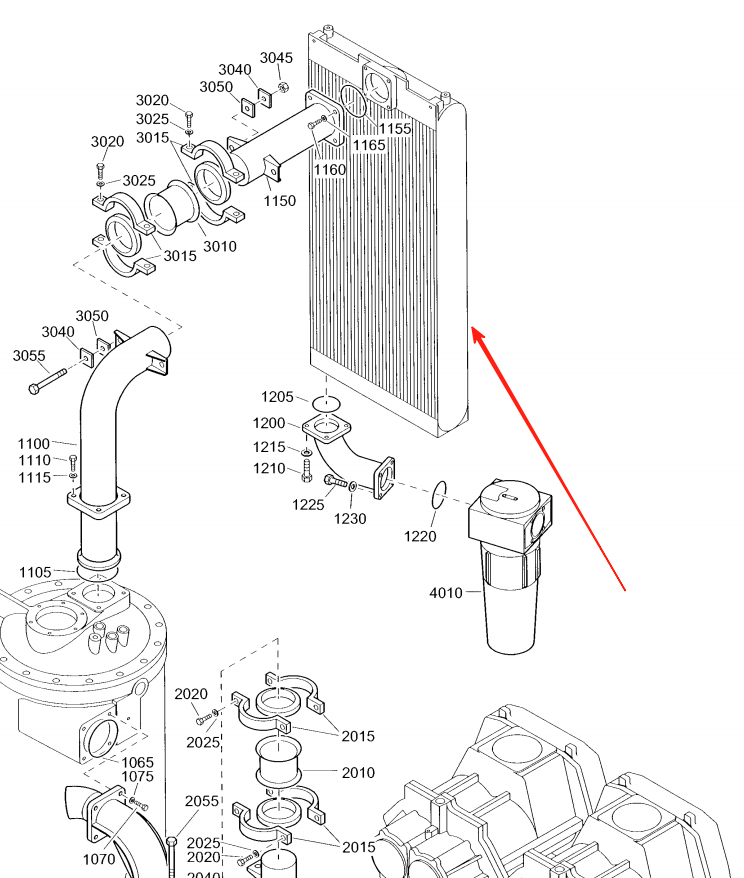 Atlas Copco 1622783001 Cooler Combi Architecture Diagram