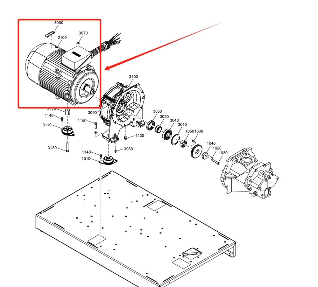 Atlas Copco 1635601801 MOTOR Architecture Diagram