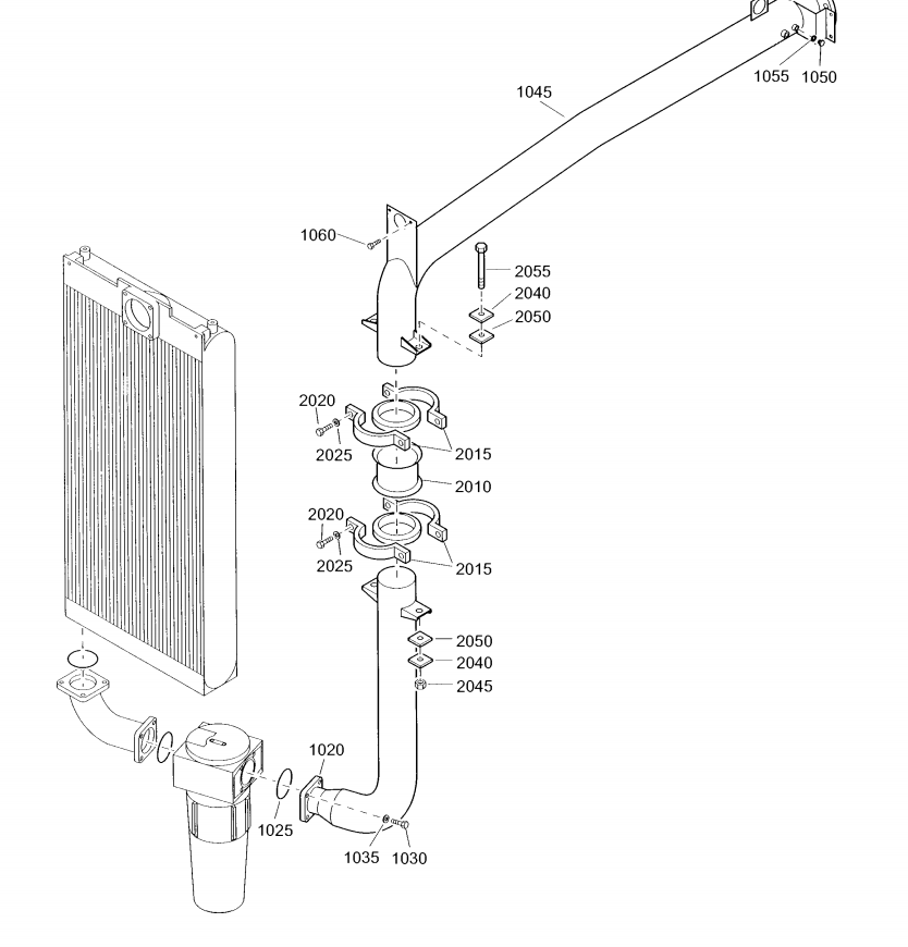 Atlas Copco Cooling System 1621279600 Parts Display