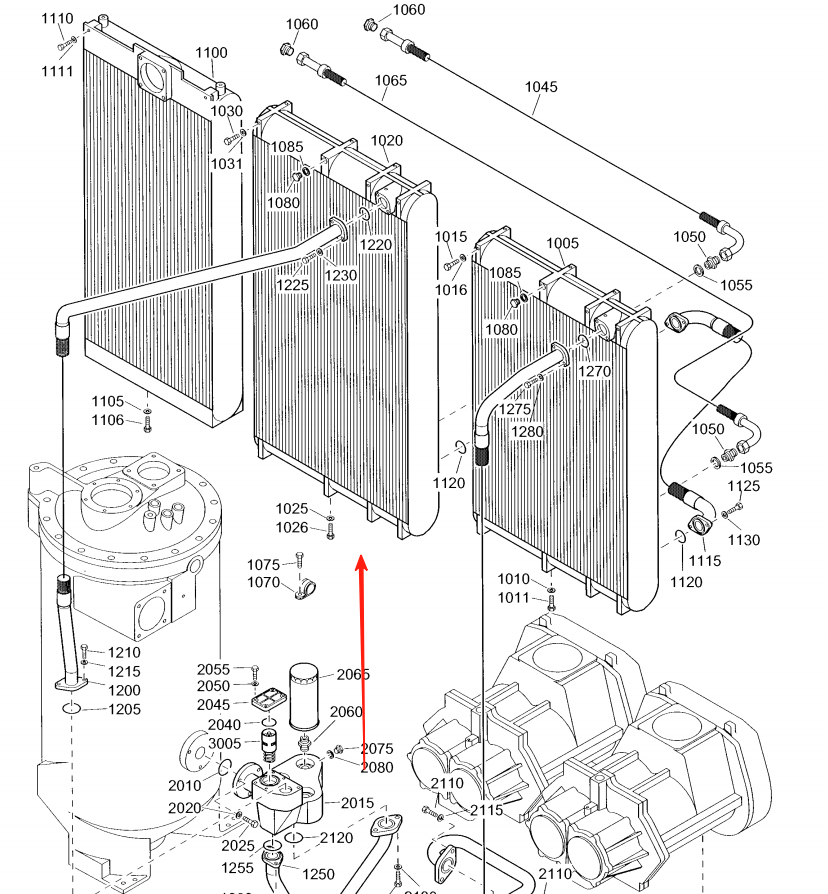 Atlas Copco Cooling Unit 1621279500 Parts Manual