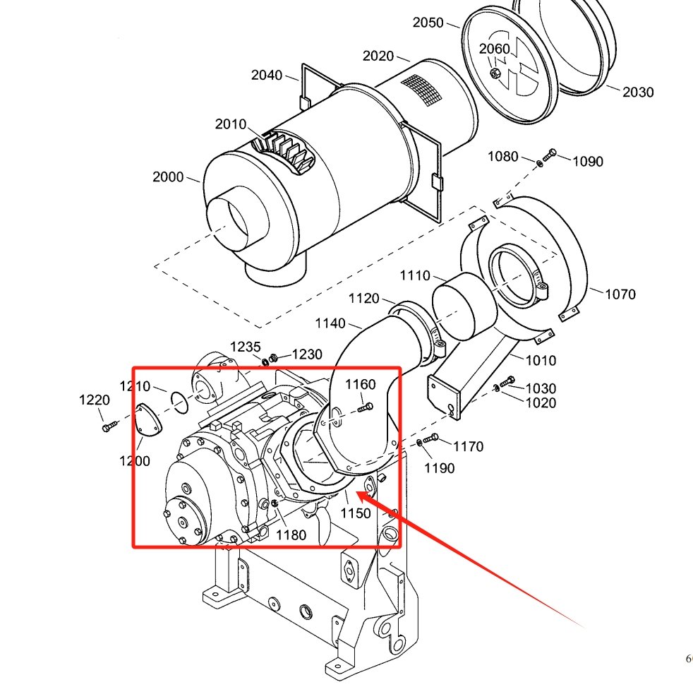 Atlas Copco OIS K-38 SERVICE STAGE 1616719490 Parts Display
