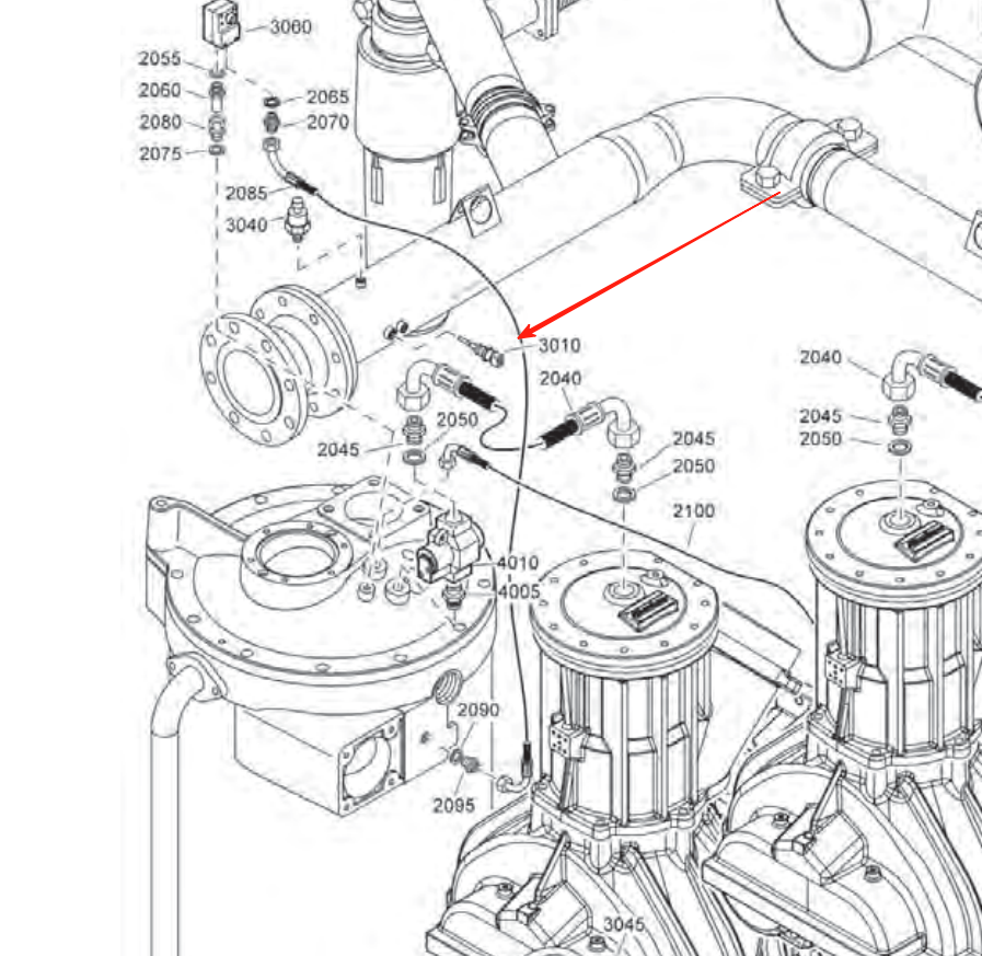 Atlas Copco 1089057520 Pressure Transducer Parts Drawings and Locations