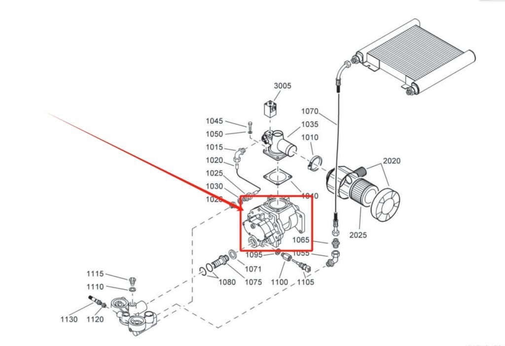 Atlas Copco 1616646680 SERVICE STAGE AIREND Parts Drawings and Locations