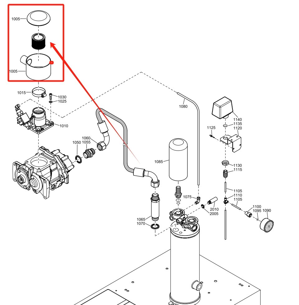 Atlas Copco 1630390408 = 1625390408 Air Filter Parts Lookup