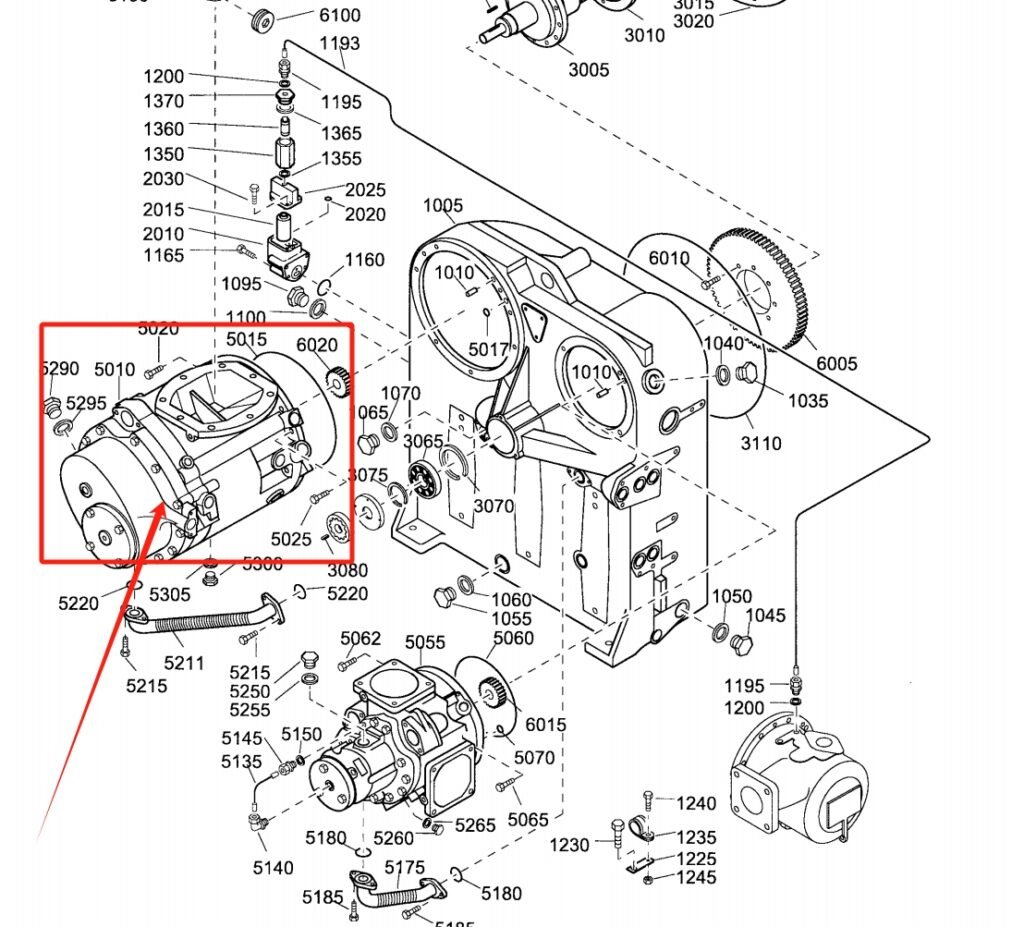 Atlas Copco AIREND OIS M-08 SERVICE STAGE 1616740980 Part Location
