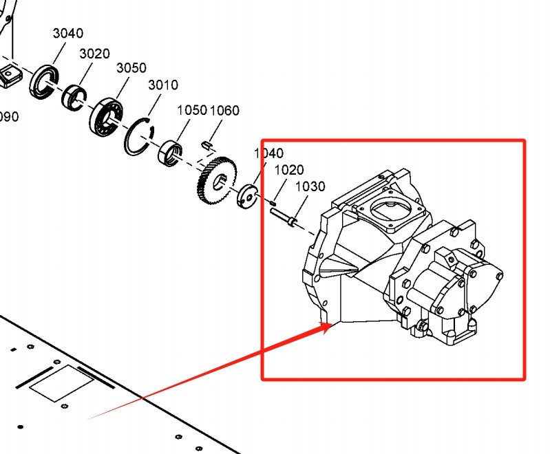 Atlas Copco Air end XAS 1616831180 Part Location