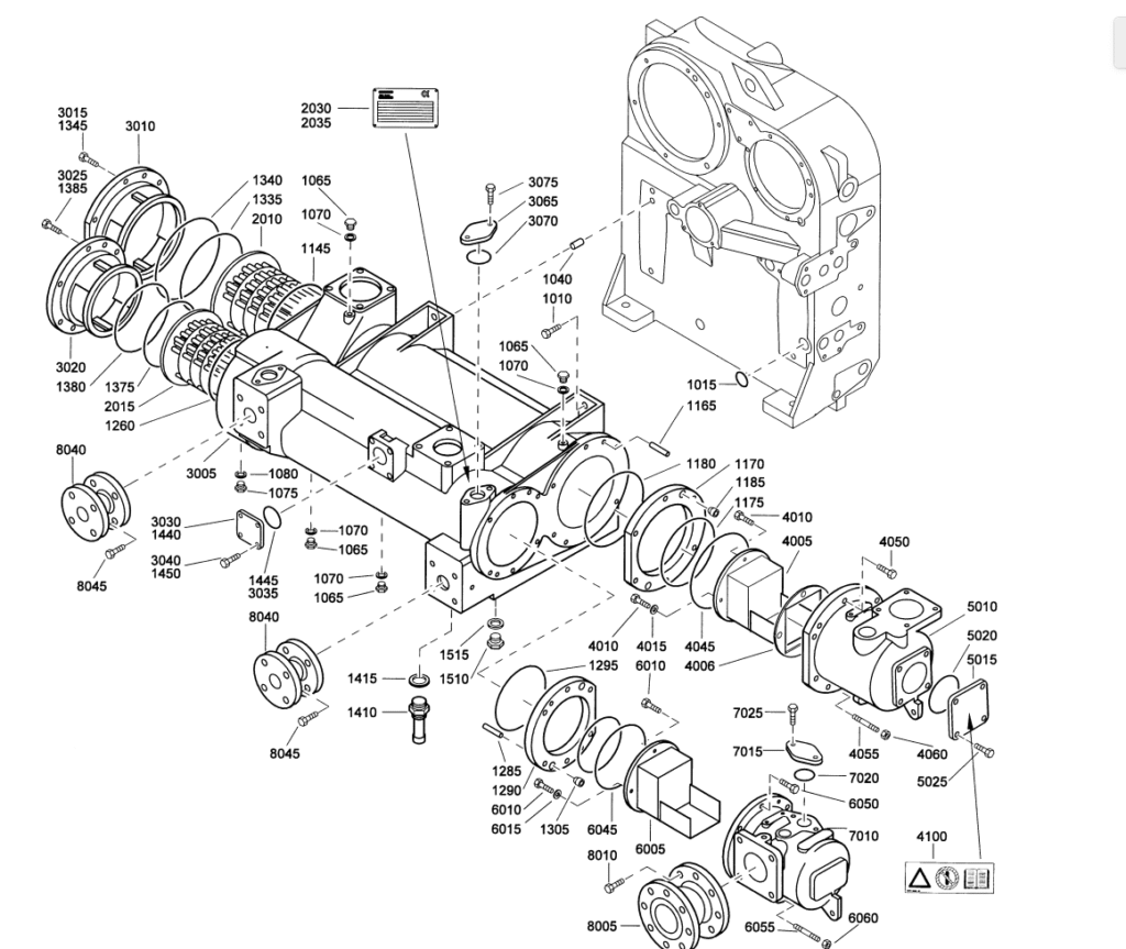 Atlas Copco AirOil Separator Element 1624163309 Parts Manual