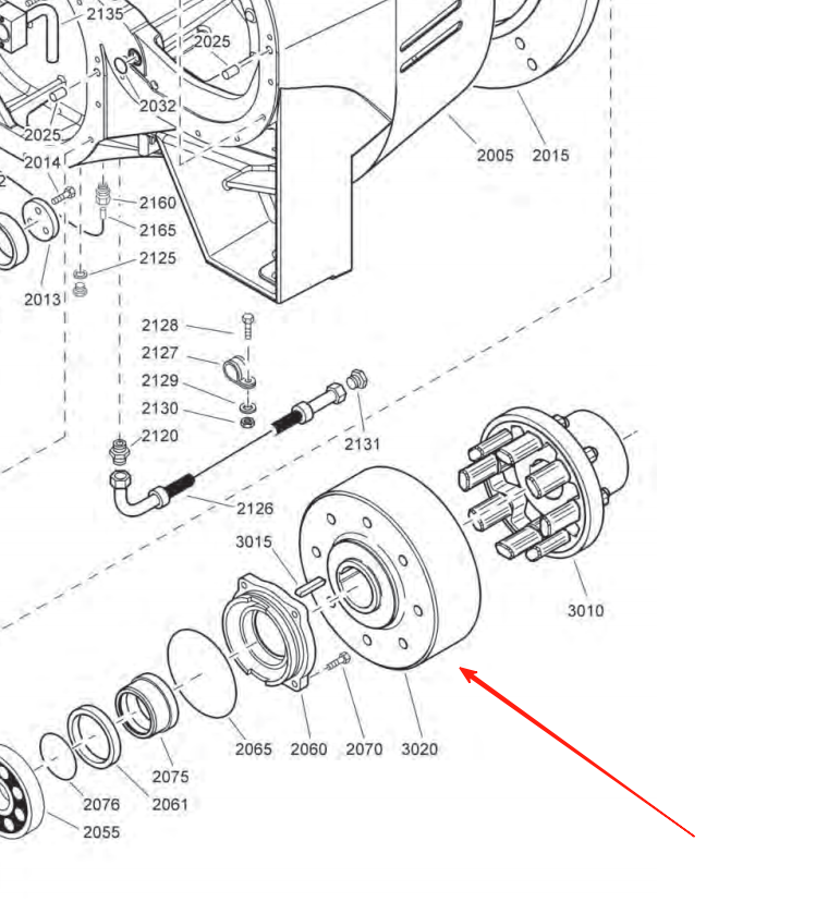 Atlas Copco Flexible Coupling 1614873900 Part Location