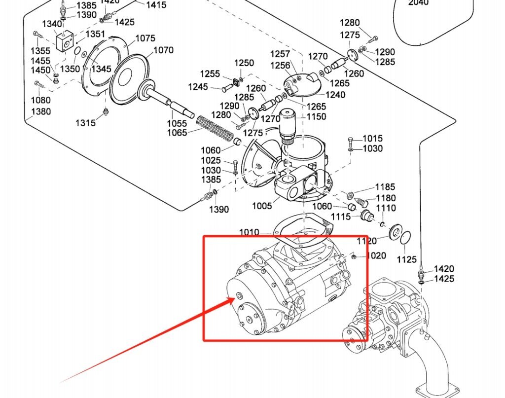 Atlas Copco SERVICE STAGE AIREND OIS F-05(C55) 2989016400 Parts Display