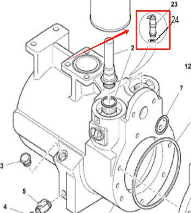 Ingersoll Rand 32174799 Technical Drawing with Labels