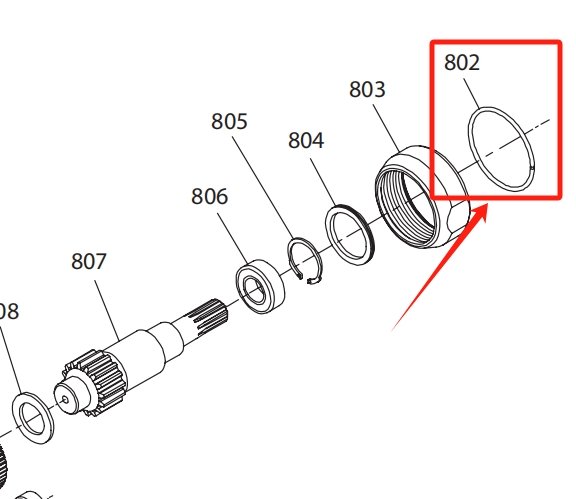 Ingersoll Rand 39253992 O-Ring Detailed Engineering View
