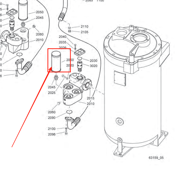 Oil Filter 2903783700 = 1622783700 from Atlas Copco